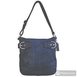 Coach Vintage Soho Slim Black Leather Crossbody Bag